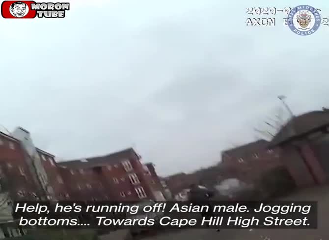 Video :Community support worker clings to escapee's car